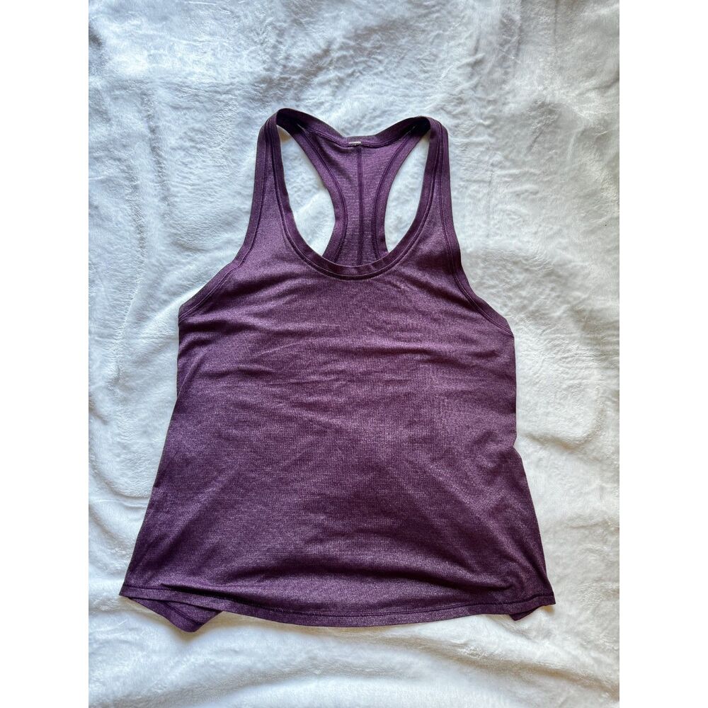 Lululemon Womens Purple Racerback Workout Tank Top Athletic Yoga Running